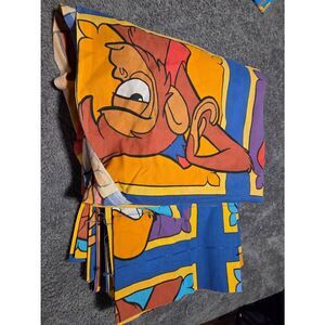 Vintage Disney Aladdin Twin Fitted Sheet and 3 Curtain Panels